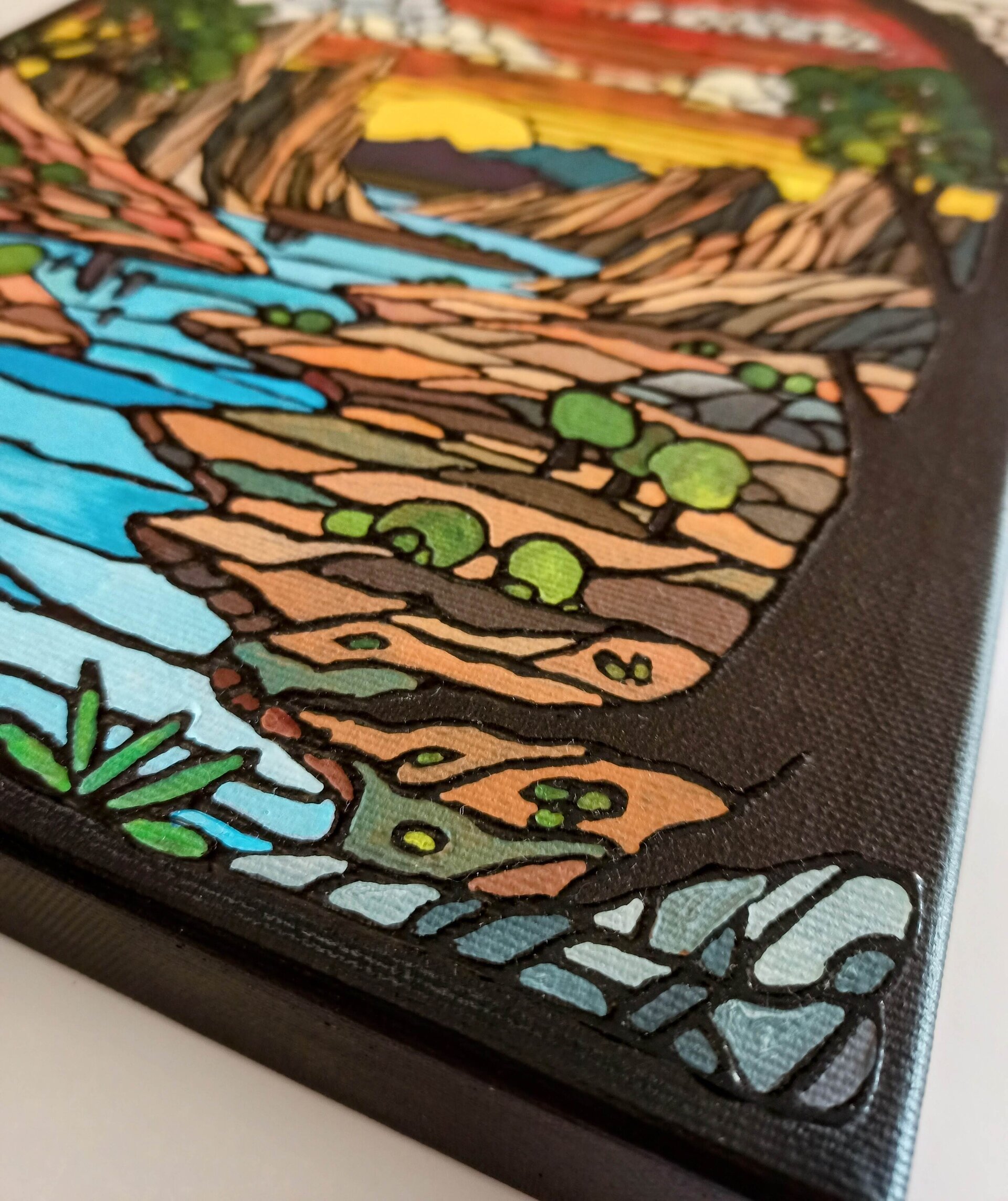 Arte Art Nouveau Original Hecho a Mano Arte Exclusivo - 3