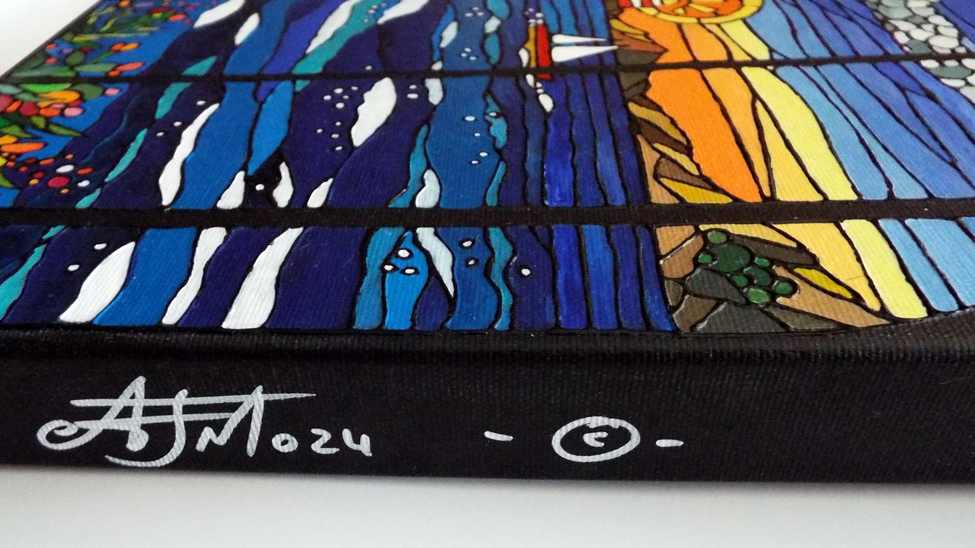 El Faro y el Velero – Obra Marina Original/Arte Contemporáneo Exclusivo - 3