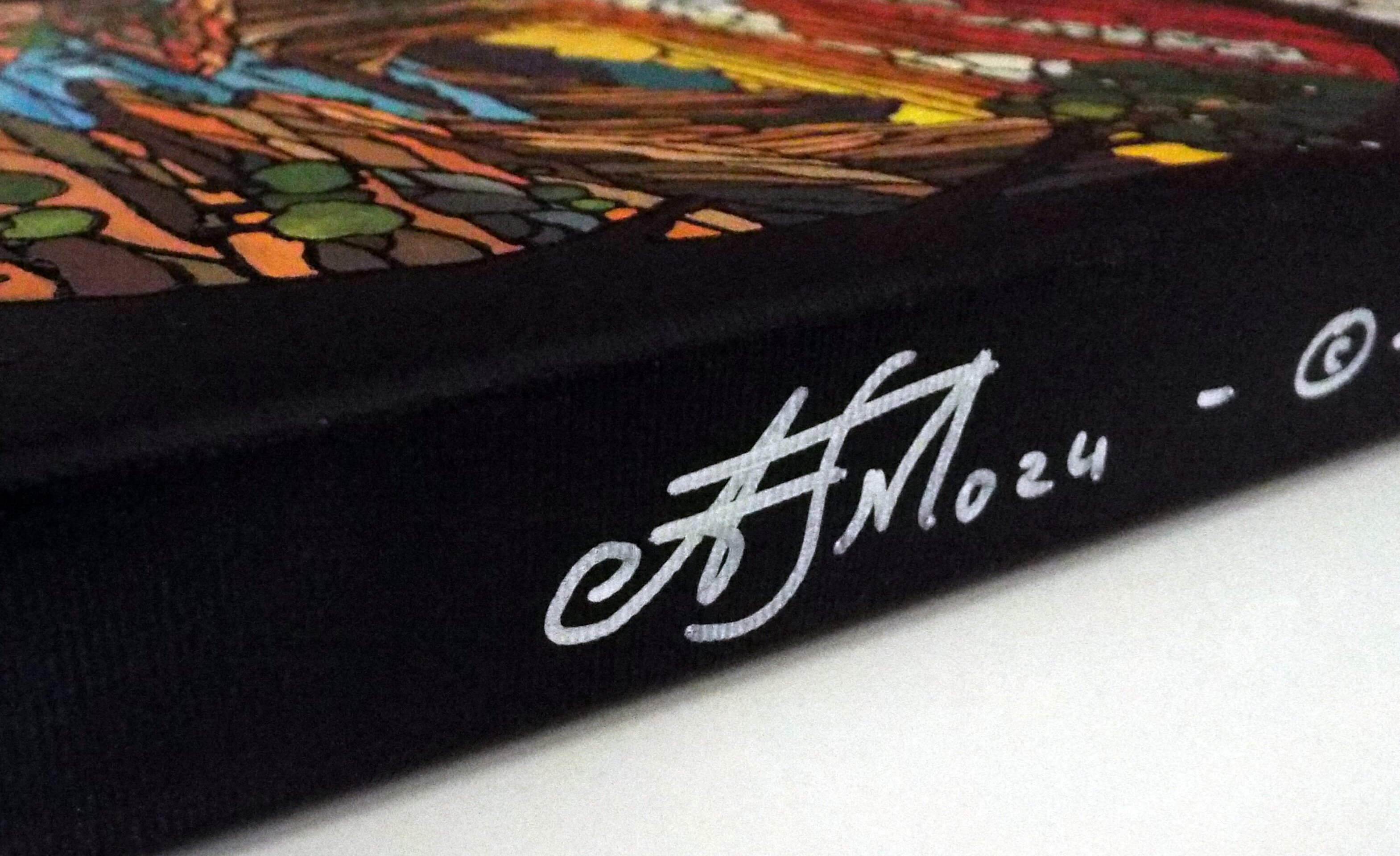 Arte Art Nouveau Original Hecho a Mano Arte Exclusivo - 6