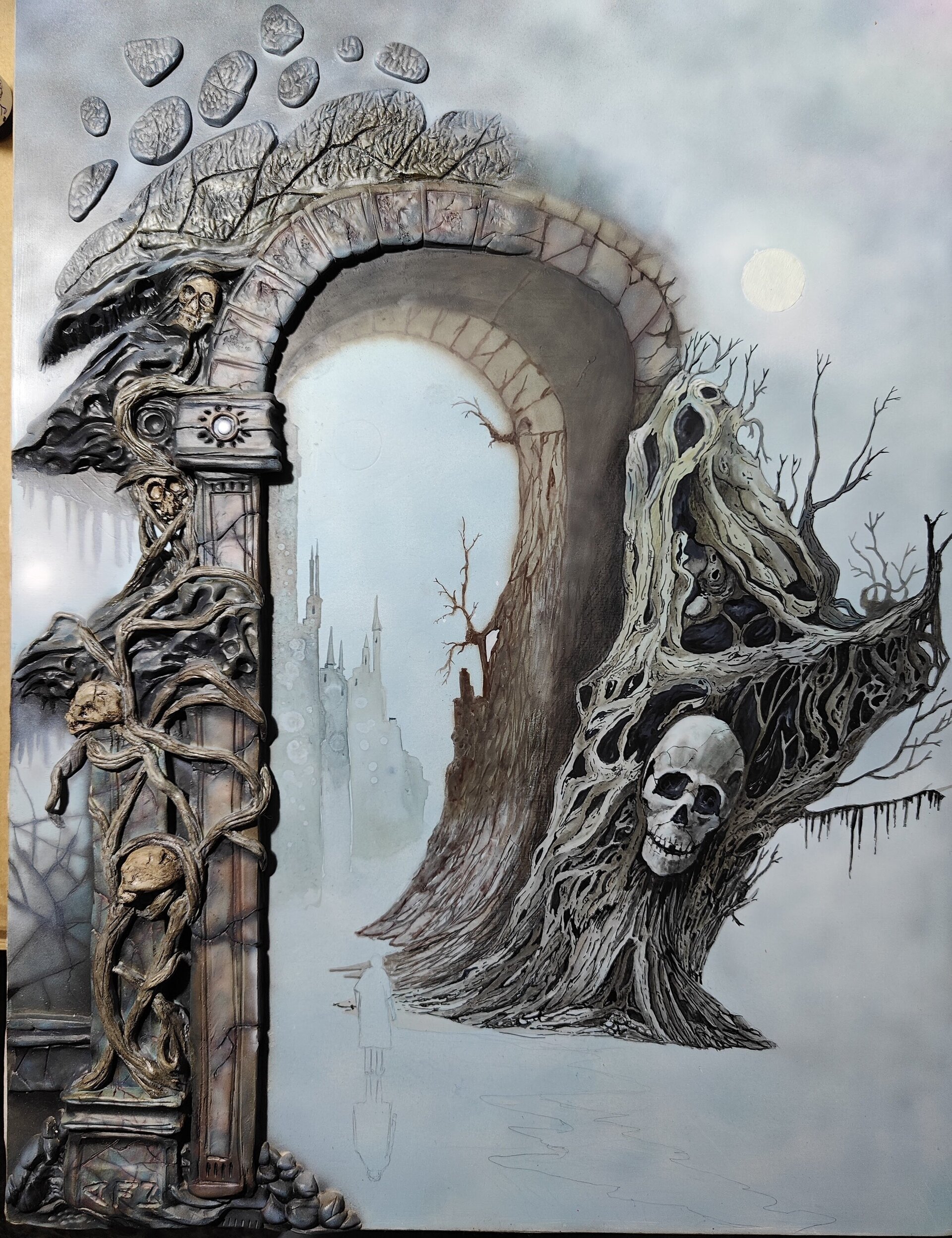 Portal al inframundo escultorico-pictórica Original Arte Contemporáneo Exclusivo - 4