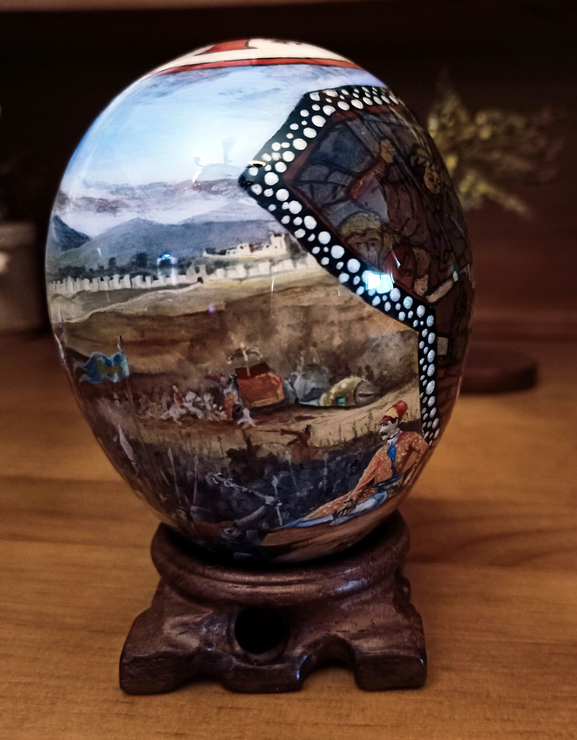 Huevo Decorativo Estilo Fabergé Hecho a Mano | Obra Escultórica Única - 4