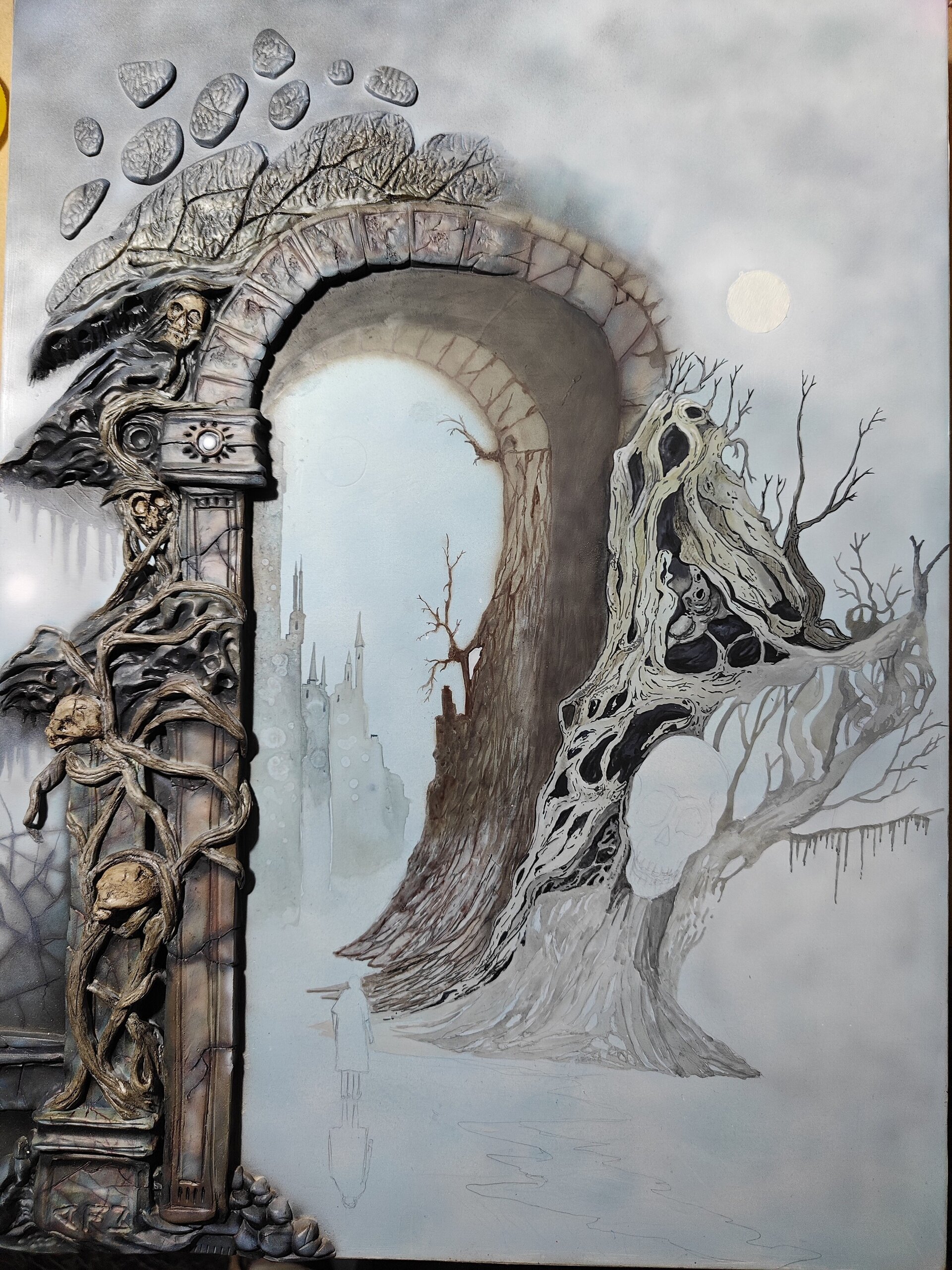 Portal al inframundo escultorico-pictórica Original Arte Contemporáneo Exclusivo - 5
